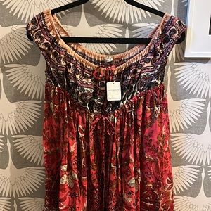 Free People Pink Floral Top